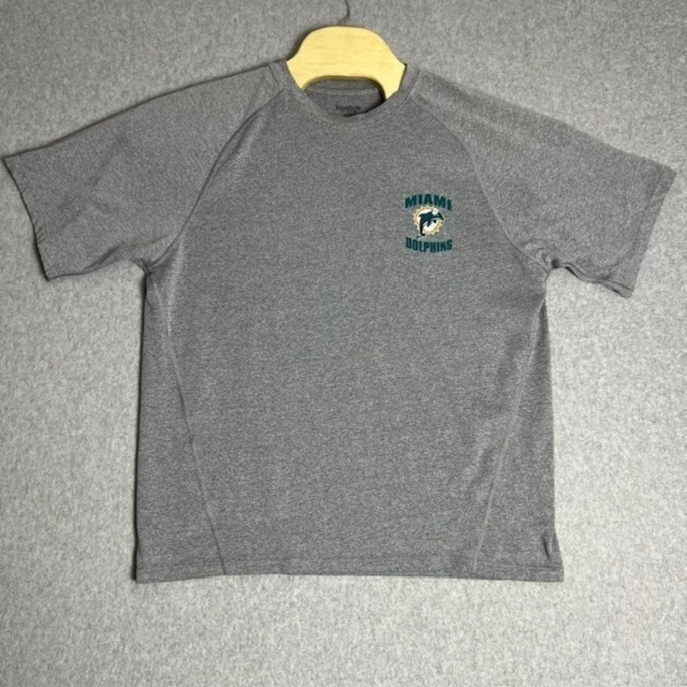 Miami Dolphins T-Shirt Gray NFL Football Short‎ Sleeve